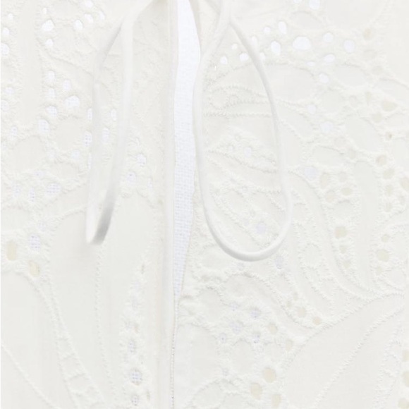 Zara White Eyelet Dress, size M - Picture 5 of 10
